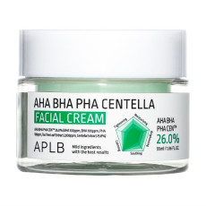 Успокаивающий обновляющий крем с кислотами и центеллой APLB - AHA BHA PHA Centella Facial Cream, 55 ml
