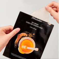 Питательная тканевая маска с мёдом и красным женьшенем JMsolution - The Origin Honey Red Ginseng Mask