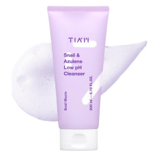 Успокаивающий гель для умывания с азуленом Tiam - Snail & Azulene Low pH Cleanser, 200 ml