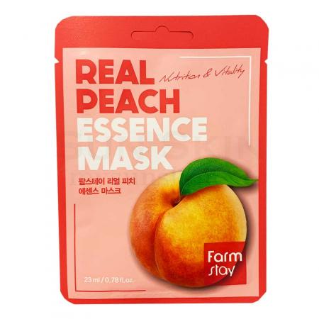 Смягчающая тканевая маска с персиком Farm Stay Real Peach Essence Mask