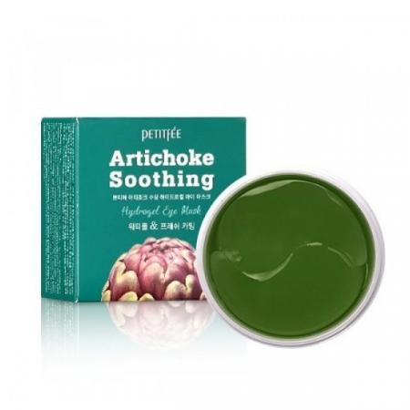 Противоотёчные гидрогелевые патчи с артишоком Petitfee Artichoke Soothing Hydrogel Eye Mask