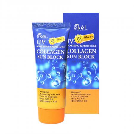 Солнцезащитный крем для лица и тела с коллагеном Ekel Soothing And Moisture Collagen Sun Block