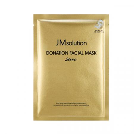 Укрепляющая тканевая маска с пептидами JMsolution Donation Facial Save Gold Mask