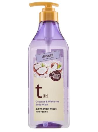 Гель для душа кокос и белый чай KeraSys - Shower Mate Sweet Coconut & White Tea, 550 ml