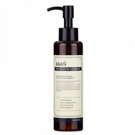 Увлажняющее гидрофильное масло Dear Klairs Gentle Black Fresh Cleansing Oil