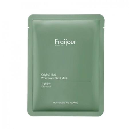 Успокаивающая тканевая маска с полынью Fraijour Original Herb Wormwood Sheet Mask