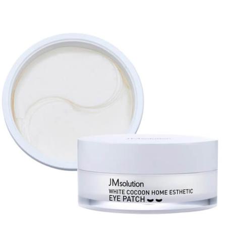 Разглаживающие гидрогелевые патчи с протеинами шёлка JMsolution Silky Cocoon Home Esthetic Eye Patch