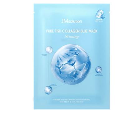 Увлажняющая маска с коллагеном для эластичности кожи JMsolution - Pure Fish Collagen Blue Mask
