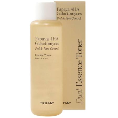 Отшелушивающий тонер-эссенция с папайей и кислотами Trimay - Papaya 4HA Galactomyces Peel & Pore Control Toner