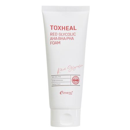 Пенка для умывания с кислотным комплексом Esthetic House - Toxheal Red Glycolic Aha, Bha, Pha Foam