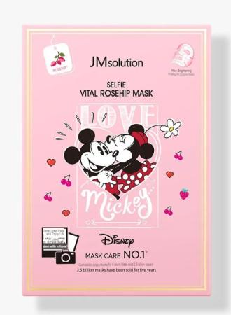 Маска тканевая освежающая с шиповником JMsolution - Disney Collection Selfie Vital Rosehip Mask