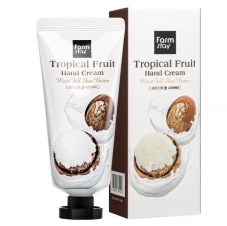 Увлажняющий крем для рук с маслом ши Farm Stay - Tropical Fruit Hand Cream Moist Full Shea Butter