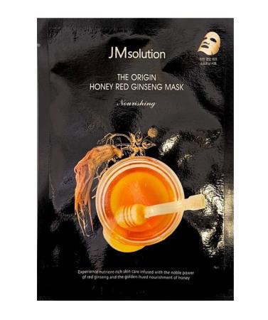 Питательная тканевая маска с мёдом и красным женьшенем JMsolution - The Origin Honey Red Ginseng Mask