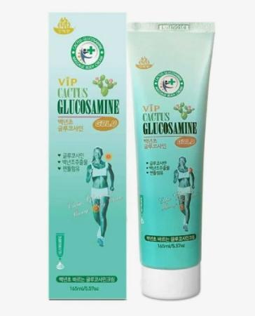 Крем-гель для тела с глюкозамином и экстрактом опунции Daejeon - Vip Cactus Glucosamine Gold Cream