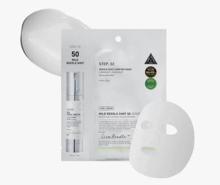 Деликатная двухфазная маска с микроиглами 50 VT Cosmetics - Mild Reedle Shot 50 2 Step Mask, 1,5g+25g