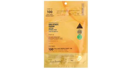 Осветляющая гидрогелевая маска с микроиглами 100 VT Cosmetics - Vita-Light Reedle Shot 100 2Step Hydrogel Mask, 1,5g+33g