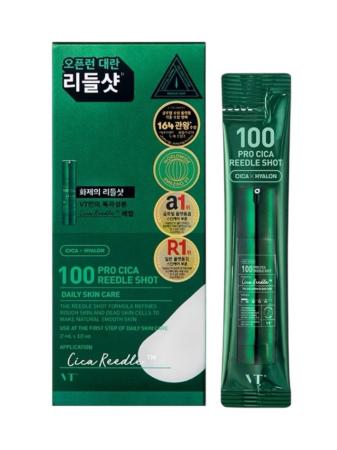 Бустер-сыворотка с микроиглами для чувствительной кожи VT Cosmetics - 100 Pro Cica Reedle Shot, 2 ml