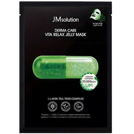 Тканевая маска с чайным деревом и желирующей эссенцией JMsolution - Derma Care Vita Relax Jelly Mask 1.0, 30 ml