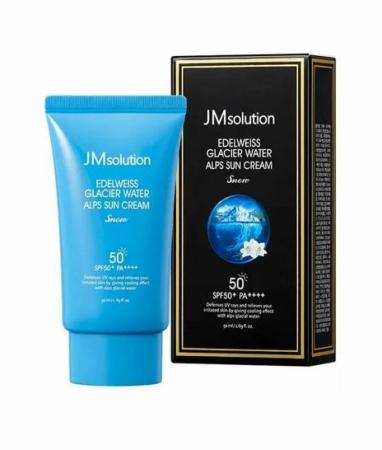 Солнцезащитный охлаждающий крем с экстрактом эдельвейса JMsolution - Edelweiss Glacier Water Alps Sun Cream, 50 ml