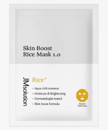 Тканевая маска с рисом для укрепления и питания кожи JMsolution - Skin Boost Rice Mask 1.0, 30 ml