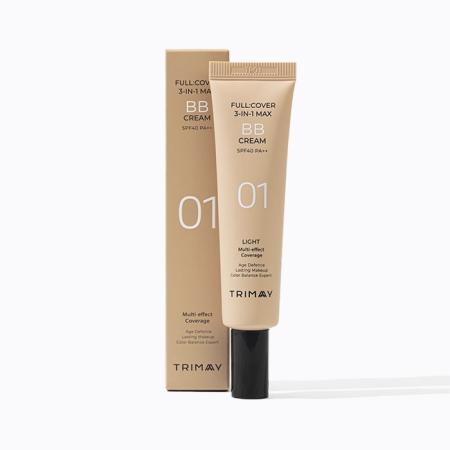Многофункциональный BB-крем с керамидами, ниацинамидом и центеллой SPF40PA++ Trimay - Full Cover 3-in-1 Max BB Cream, 30 ml