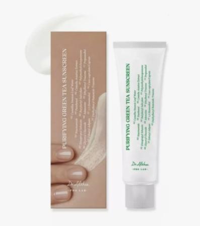 Солнцезащитный крем с зеленым чаем SPF 50+ и PA++++ Dr. Althea - Purifying Green Tea Sunscreen, 50 ml