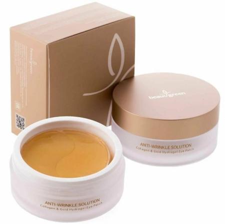 Гидрогелевые патчи с коллагеном и золотом увеличенные BeauuGreen - Collagen & Gold Hydrogel Eye Patch Big Type, 60 шт