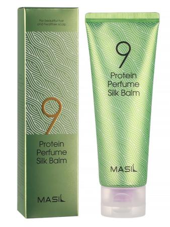 Парфюмированный несмываемый бальзам для волос с протеинами шелка Masil - 9 Protein Perfume Silk Balm tube, 120 ml