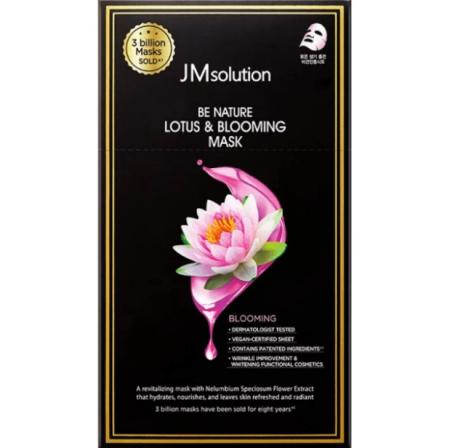 Увлажняющая маска для ровного тона с экстрактом лотоса JMsolution - Be Nature Lotus & Blooming Mask, 24 ml