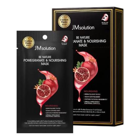Питательная тонизирующая маска с экстрактом граната JMsolution - Be Nature Pomegranate & Nourishing Mask, 24 ml