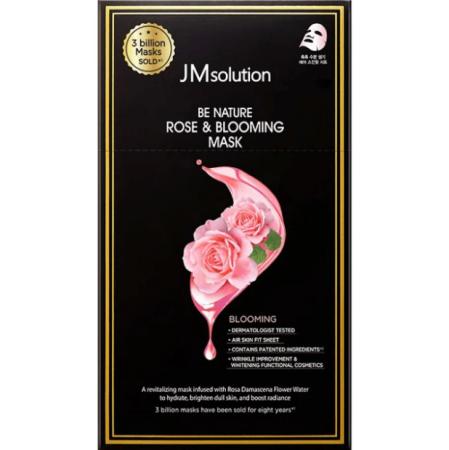 Тонизирующая маска для здорового цвета лица с экстрактом розы JMsolution - Be Nature Rose & Blooming Mask, 24 ml