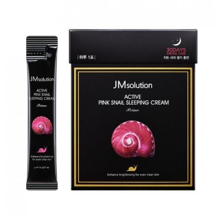 Ночной крем с муцином улитки JMSolution Active Pink Snail Sleeping Cream Prime