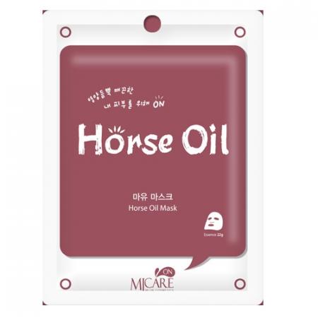 Тканевая маска с лошадиным жиром MJ Care MJ on Horse Oil mask pack
